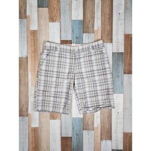 Mossimo Supply Y2k Checkered Plaid Flat Front Bermuda ShortsSize 5